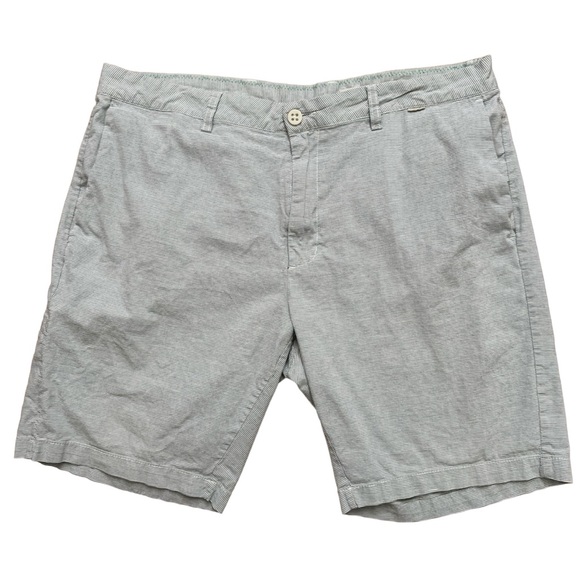 Linksoul Shorts Mens Size 38 Chino Golf Stretch Blue Striped - Picture 1 of 5